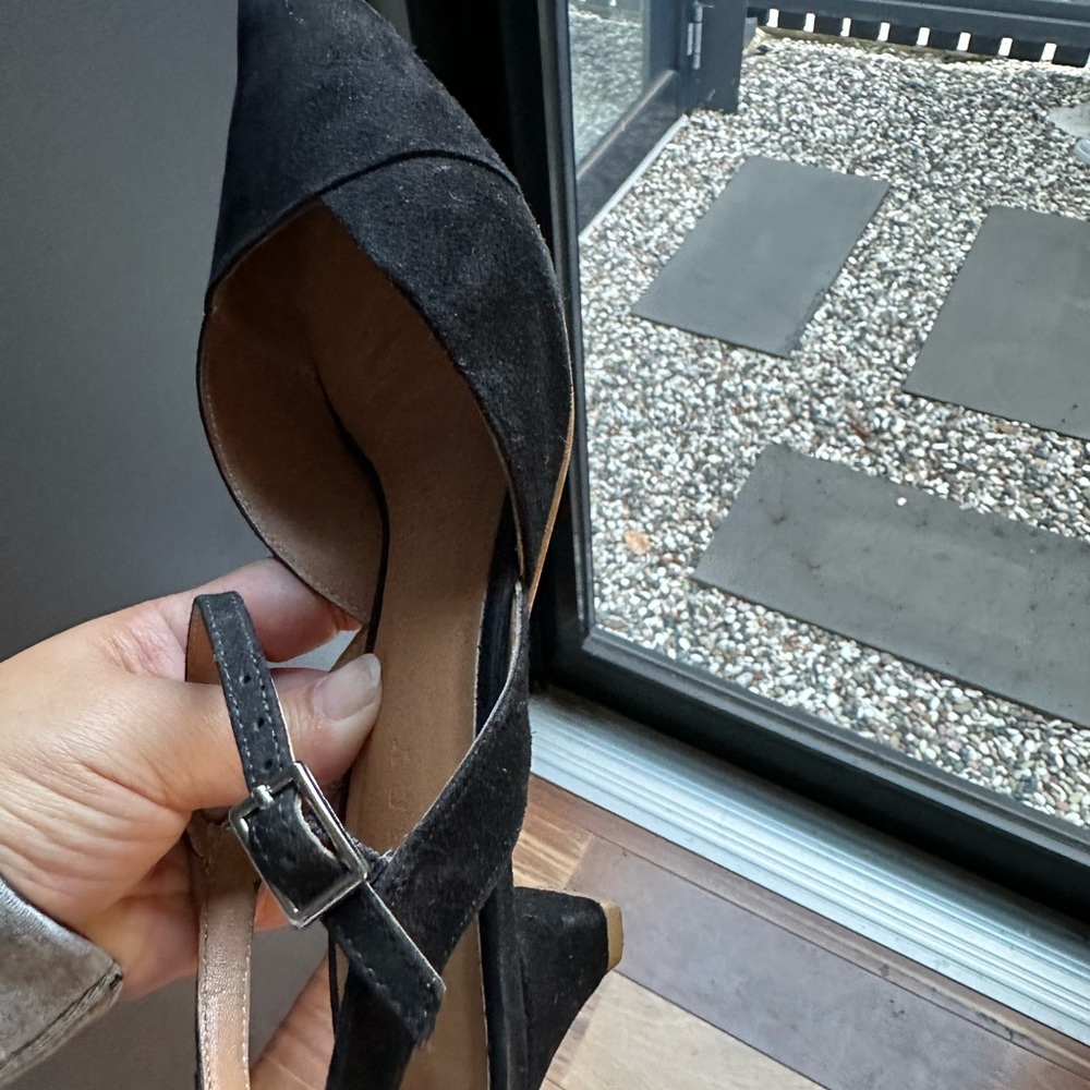 Trenery Suede Point Mid Heel - Black 38 - Picture 3 of 13